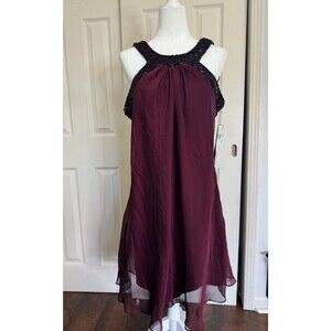 Scarlett Nite Woman Purple with Bling Evening Dress Womans Size 12,new